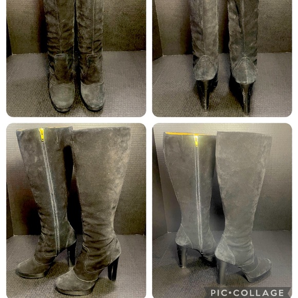 Michael Kors Black Suede Tall Boots EUC 5.5M Price Firm - Picture 7 of 15